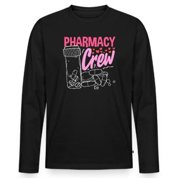 Apotheker Pharmazeutisch-technischer - Männer Premium Bio Langarmshirt - Schwarz - Vorne - Nico (187cm)