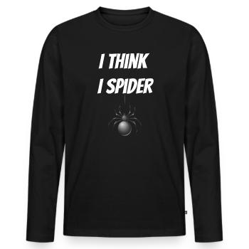 I Think I Spider Graphics - Men's Premium Organic Long Sleeve Shirt - black - Front - Nico (187cm)