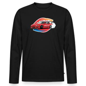 Drifting Queen JDM Muscle Car Racing Burnout-Stil - Männer Premium Bio Langarmshirt - Schwarz - Vorne - Nico (187cm)