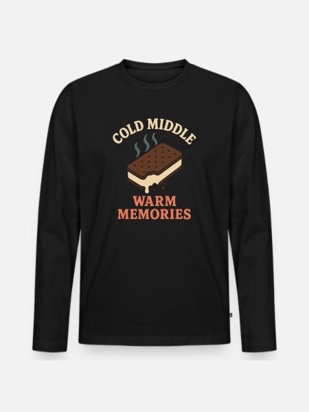 Eis-sandwich-liebhaber Sommerdessert - Men's Premium Organic Long Sleeve Shirt - black