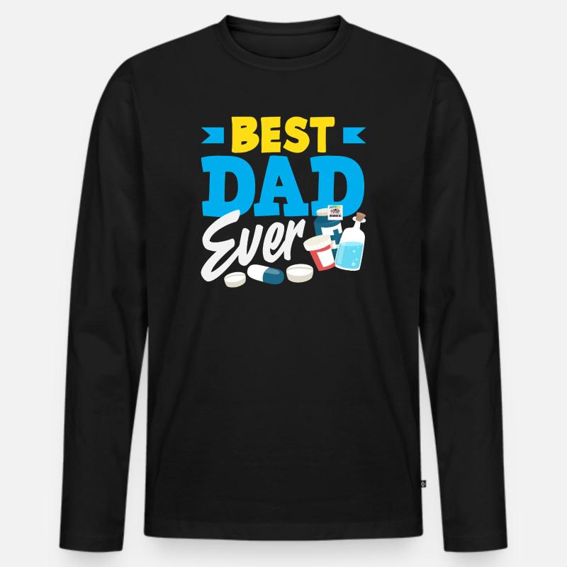 Apotheker Pharmazeutisch-technischer - Männer Premium Bio Langarmshirt - Schwarz