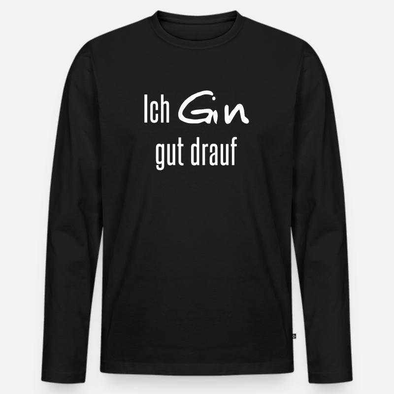 Ich Gin gut drauf - Männer Premium Bio Langarmshirt - Schwarz