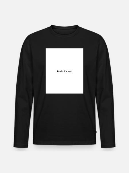 Stay Relaxed – Minimal Slogan - Men's Premium Organic Long Sleeve Shirt - black