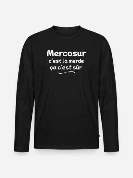 Mercosur, farmer, cattle breeder - Men's Premium Organic Long Sleeve Shirt - black