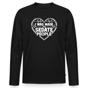 Anesthesiologist Sedate People Anesthesia - Männer Premium Bio Langarmshirt - Schwarz - Vorne - Nico (187cm)