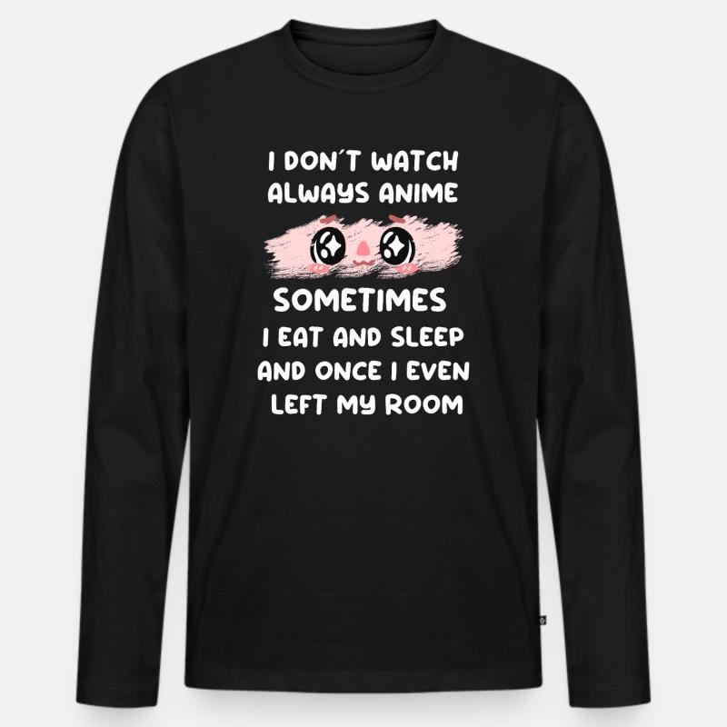 Anime - Männer Premium Bio Langarmshirt - Schwarz