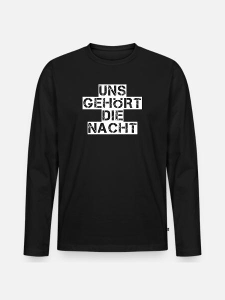 La noche nos pertenece - Camiseta ecológica prémium de manga larga para hombre - negro