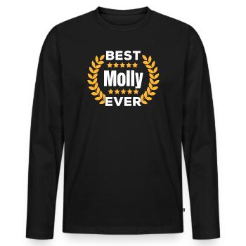 Meilleur cadeau de Molly Legend Name - T-shirt manches longues Premium bio Homme - noir - Devant - Nico (187cm)
