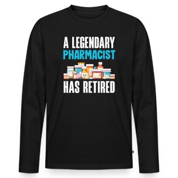 Apotheker Pharmazeutisch-technischer - Männer Premium Bio Langarmshirt - Schwarz - Vorne - Nico (187cm)
