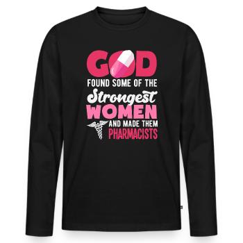 Apotheker Pharmazeutisch-technischer - Männer Premium Bio Langarmshirt - Schwarz - Vorne - Nico (187cm)