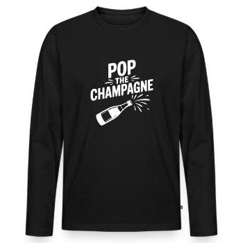 Faites éclater le - T-shirt manches longues Premium bio Homme - noir - Devant - Nico (187cm)