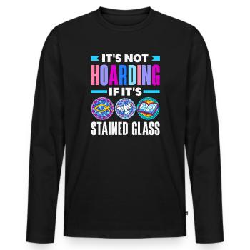 Buntglas-kunst Buntglas-künstler - Männer Premium Bio Langarmshirt - Schwarz - Vorne - Nico (187cm)