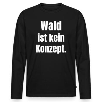 Forest is not a concept - Men's Premium Organic Long Sleeve Shirt - black - Front - Nico (187cm)