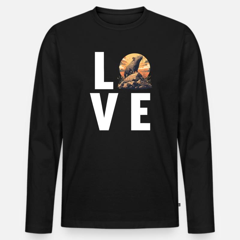 Ratten Ratte - Männer Premium Bio Langarmshirt - Schwarz