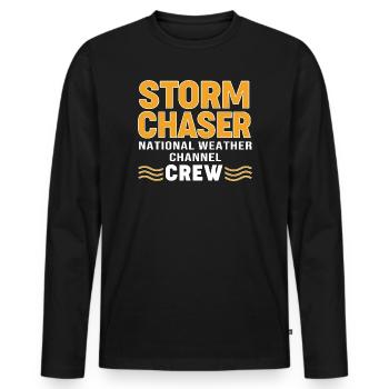 Tornado Meteorologie Meteorologe Sturm - Männer Premium Bio Langarmshirt - Schwarz - Vorne - Nico (187cm)