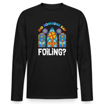 Buntglas-kunst Buntglas-künstler - Männer Premium Bio Langarmshirt - Schwarz - Vorne - Nico (187cm)