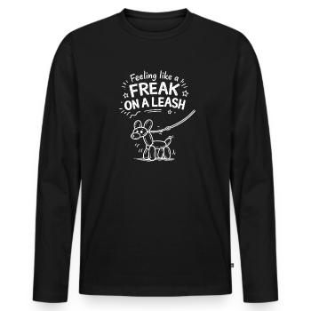 Feeling Like A Freak On A Leash Balloon Dog - Men's Premium Organic Long Sleeve Shirt - black - Front - Nico (187cm)