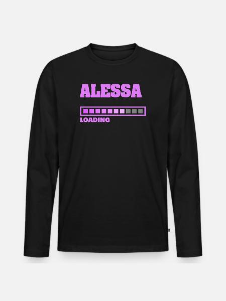 ALESSA - T-shirt manches longues Premium bio Homme - noir
