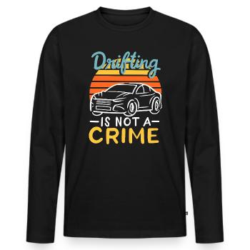 Le drift rétro n’est pas un design de voiture criminelle au coucher du film - T-shirt manches longues Premium bio Homme - noir - Devant - Nico (187cm)