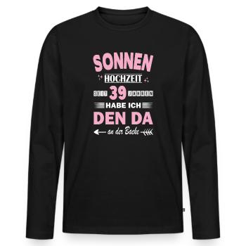 39 Years Relationship Anniversary Wedding Anniversary - Men's Premium Organic Long Sleeve Shirt - black - Front - Nico (187cm)