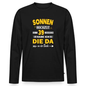 39 Years Relationship Anniversary Wedding Anniversary - Men's Premium Organic Long Sleeve Shirt - black - Front - Nico (187cm)
