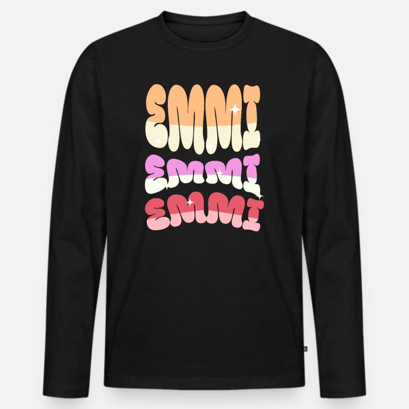 Emmi Emmely Emeli Emmeli - Männer Premium Bio Langarmshirt - Schwarz