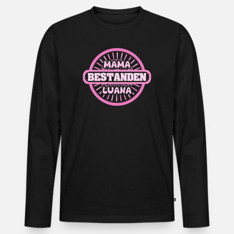 Luana als Vorname - Männer Premium Bio Langarmshirt - Schwarz