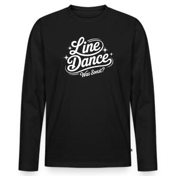 Danse en ligne Quoi d’autre ? - T-shirt manches longues Premium bio Homme - noir - Devant - Nico (187cm)