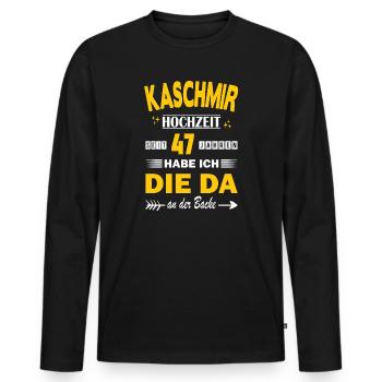 47 Years Relationship Anniversary Wedding Anniversary - Men's Premium Organic Long Sleeve Shirt - black - Front - Nico (187cm)
