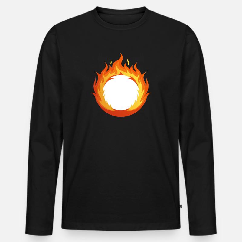 Ring des Feuers - Männer Premium Bio Langarmshirt - Schwarz