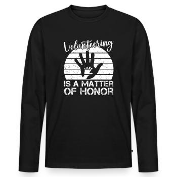 Social Worker Quote Is A Matter Of Honor Social - Men's Premium Organic Long Sleeve Shirt - black - Front - Nico (187cm)