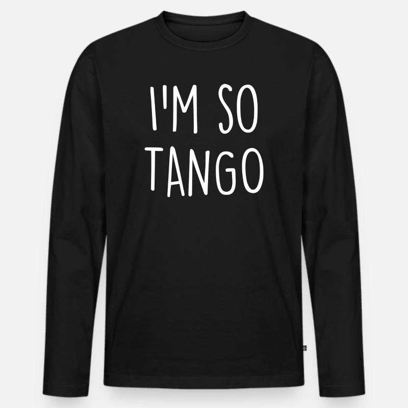 Tango Dancer - Männer Premium Bio Langarmshirt - Schwarz