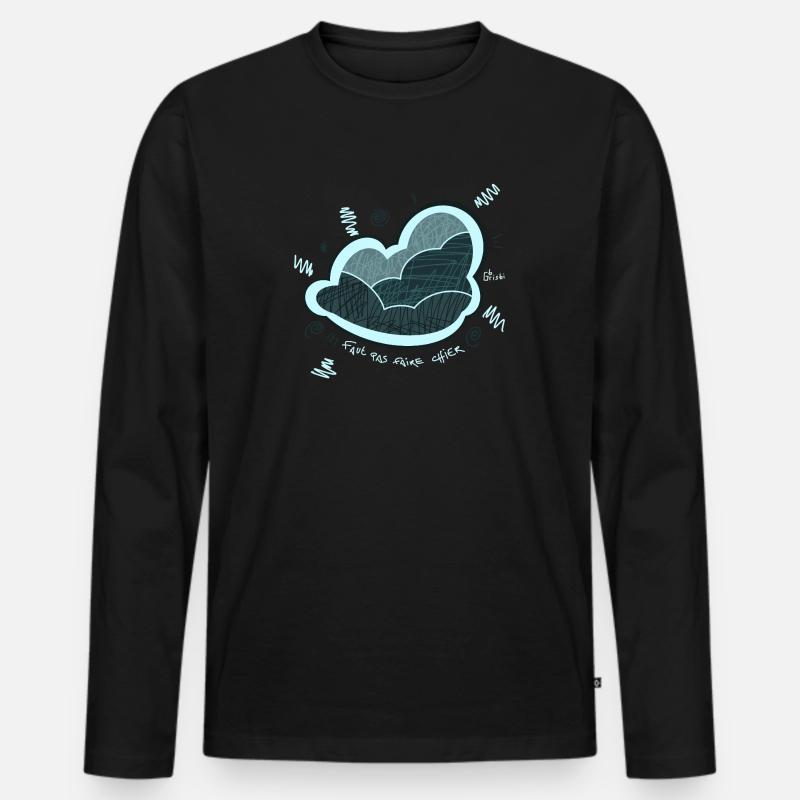 Cloud, Emotion, wütend - Männer Premium Bio Langarmshirt - Schwarz
