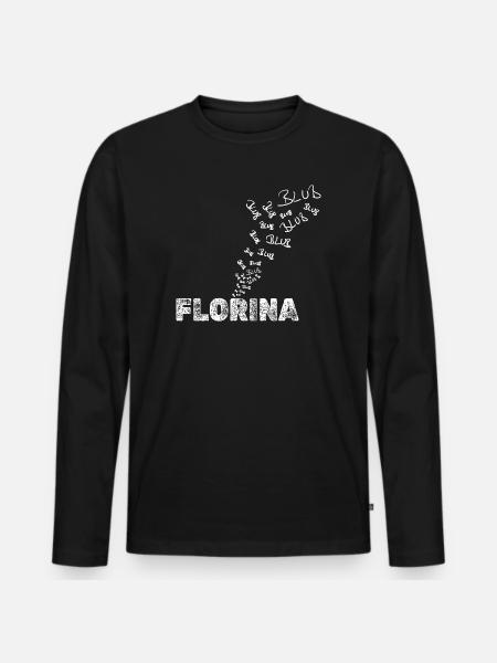 Angler Florina - Men's Premium Organic Long Sleeve Shirt - black