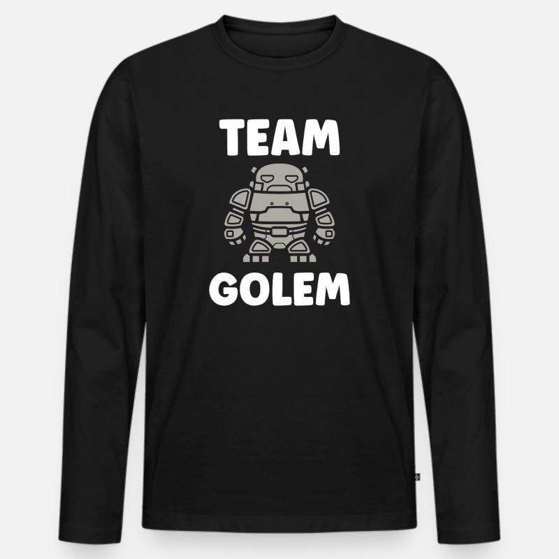 Team Golem - Männer Premium Bio Langarmshirt - Schwarz