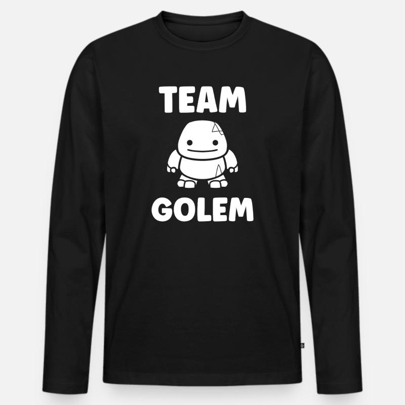 Team Golem - Männer Premium Bio Langarmshirt - Schwarz