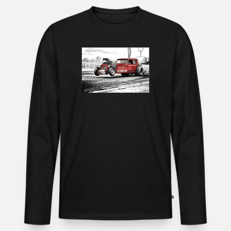 Excalibur - Männer Premium Bio Langarmshirt - Schwarz
