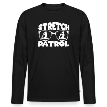 Pilates Enthusiasts Stretch Patrol Pilates - Men's Premium Organic Long Sleeve Shirt - black - Front - Nico (187cm)