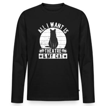 Theater Drama All I Want My Cat & Actor Musical - Männer Premium Bio Langarmshirt - Schwarz - Vorne - Nico (187cm)
