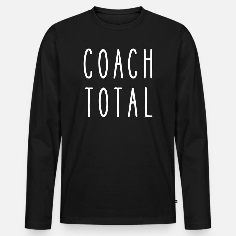 Total Coach - Männer Premium Bio Langarmshirt - Schwarz