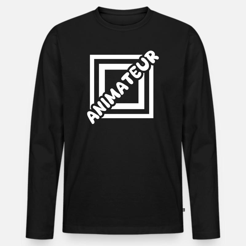 Job Animateur - Männer Premium Bio Langarmshirt - Schwarz