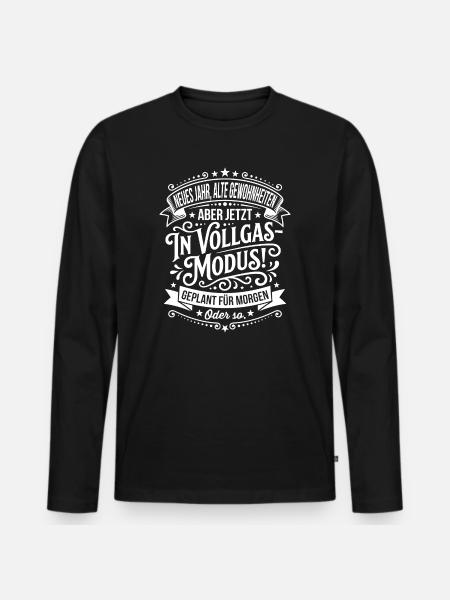 Mode pleine accélération prévu pour demain - T-shirt manches longues Premium bio Homme - noir