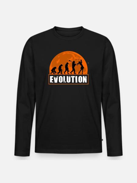Entwicklung der Golfmädchen-Geschenk-Golfspielerin - Männer Premium Bio Langarmshirt - Schwarz