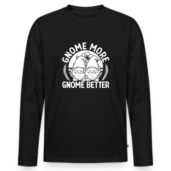 Gnome Costume Men Gnome More Gnome Better Gnome - Männer Premium Bio Langarmshirt - Schwarz - Vorne - Nico (187cm)