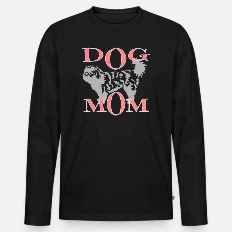 Hund mit Text - Männer Premium Bio Langarmshirt - Schwarz