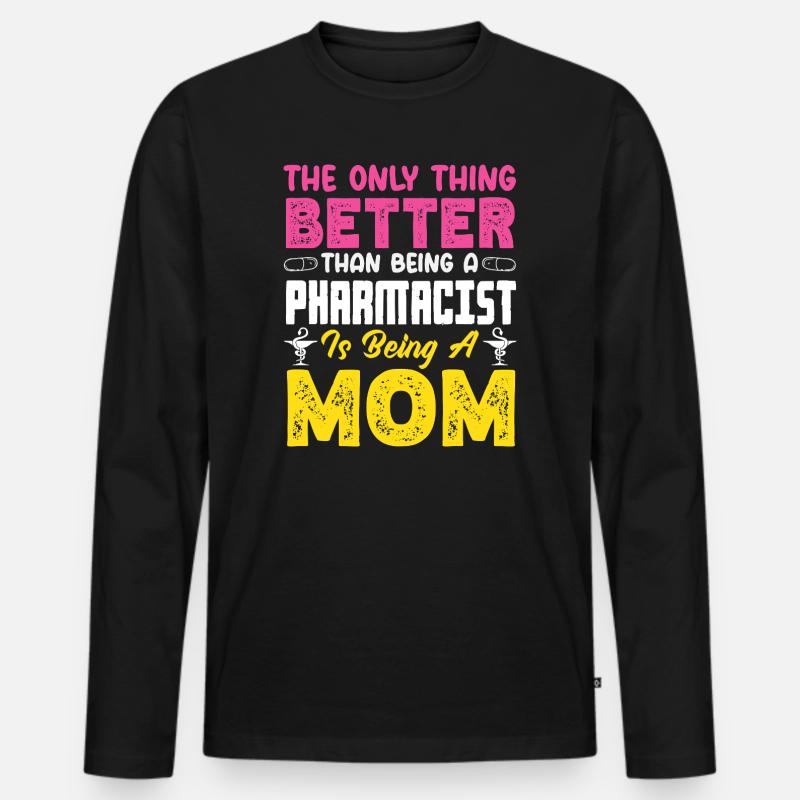 Apotheker Pharmazeutisch-technischer - Männer Premium Bio Langarmshirt - Schwarz