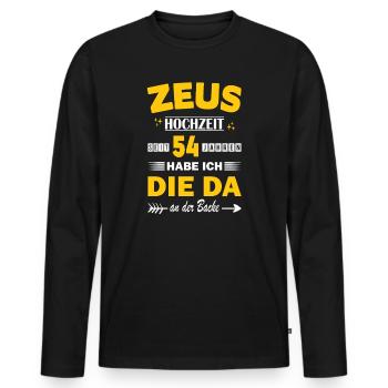 54 Jahre Beziehung Jahrestag Hochzeitstag - Männer Premium Bio Langarmshirt - Schwarz - Vorne - Nico (187cm)