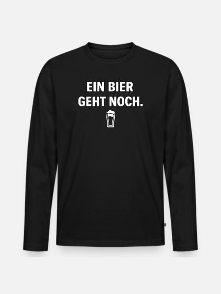 A beer is still possible. - Men's Premium Organic Long Sleeve Shirt - black