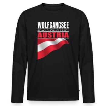 Lake Wolfgang - Men's Premium Organic Long Sleeve Shirt - black - Front - Nico (187cm)