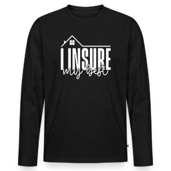 Agent d’assurance costume assurer mon meilleur Medicare - T-shirt manches longues Premium bio Homme - noir - Devant - Nico (187cm)